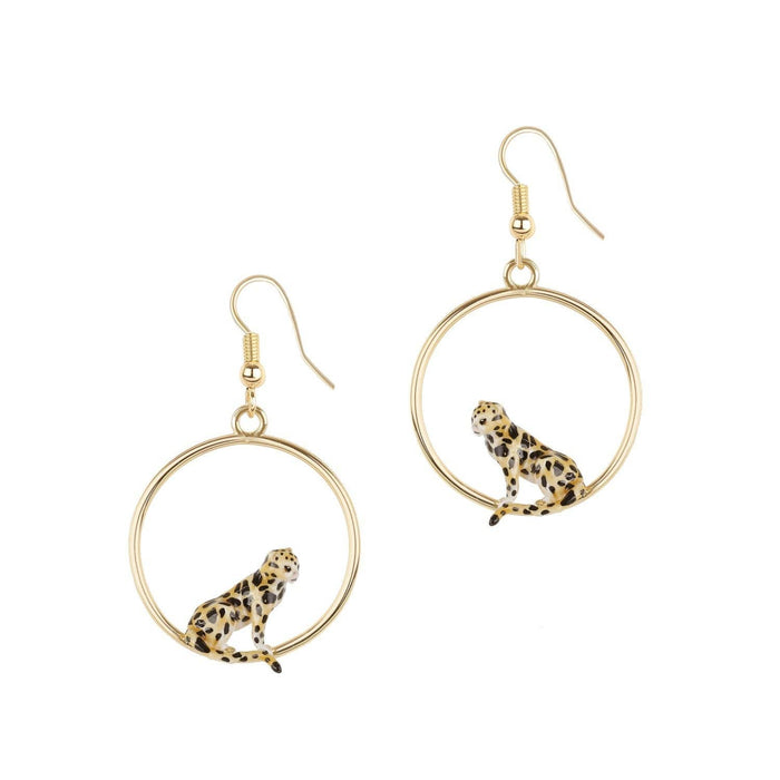 Clouded Leopard Front Facing Hoops