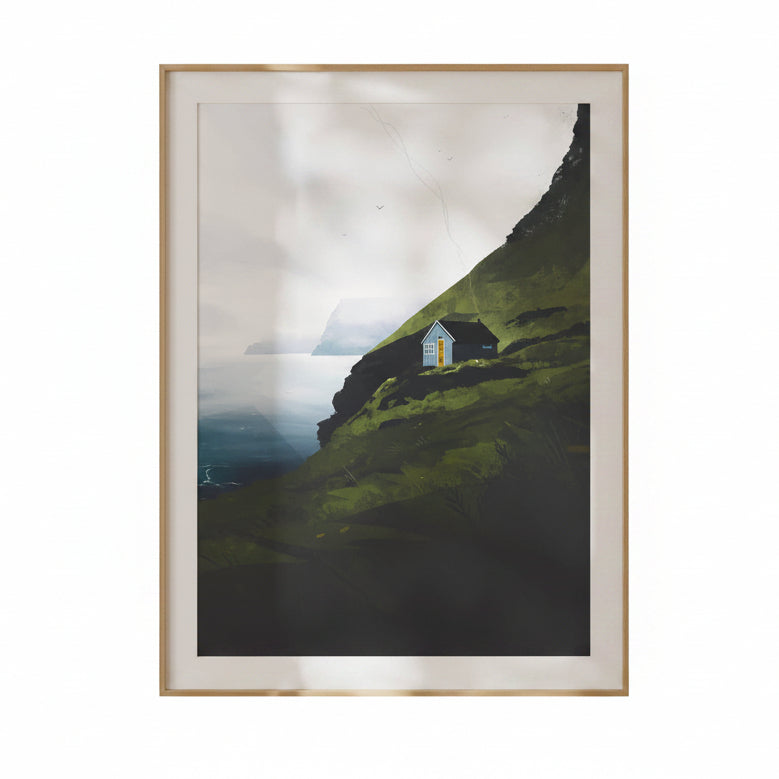 Coastal Rise Faroe Islands Art Print