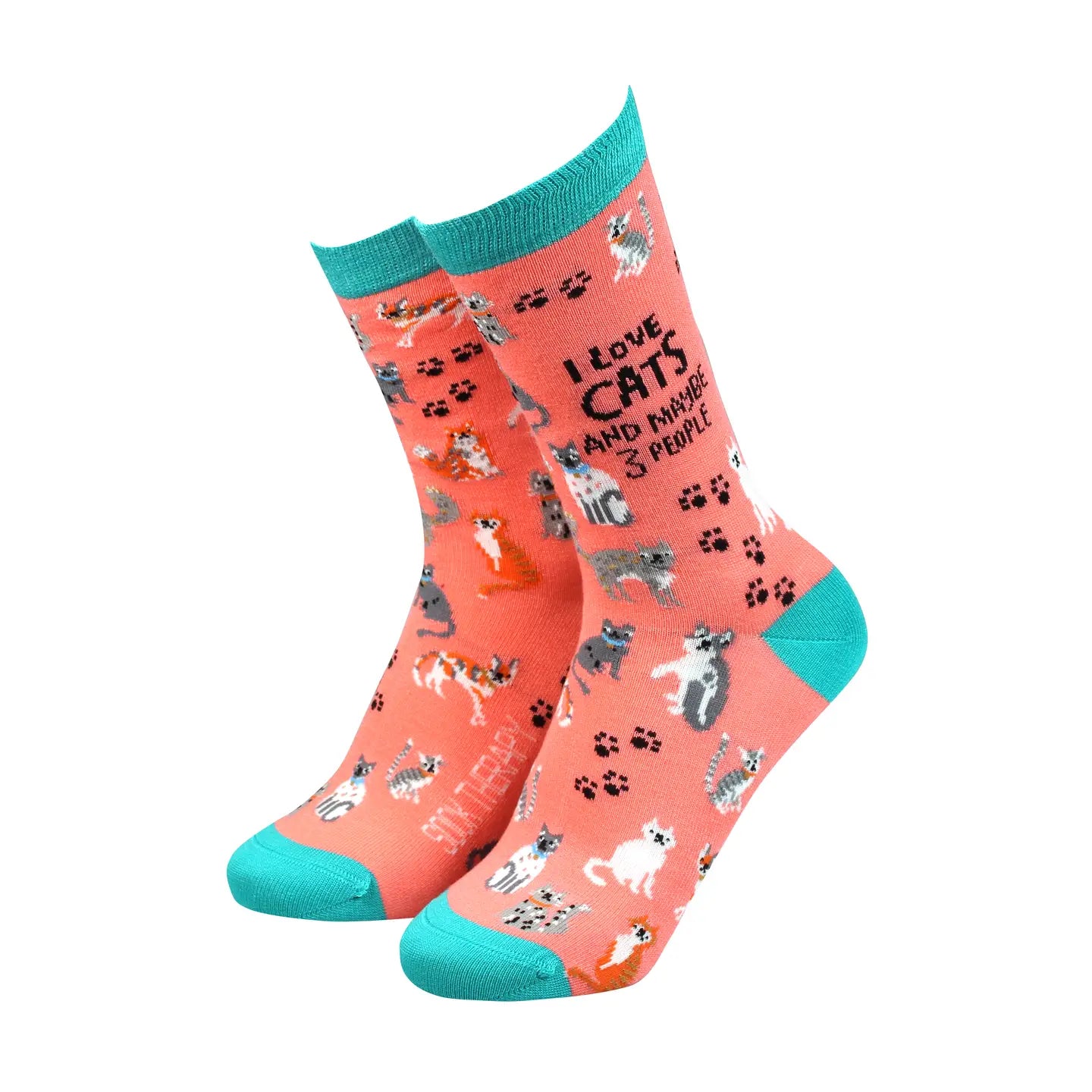I Love Cats And Maybe 3 People - Women's Bamboo Socks