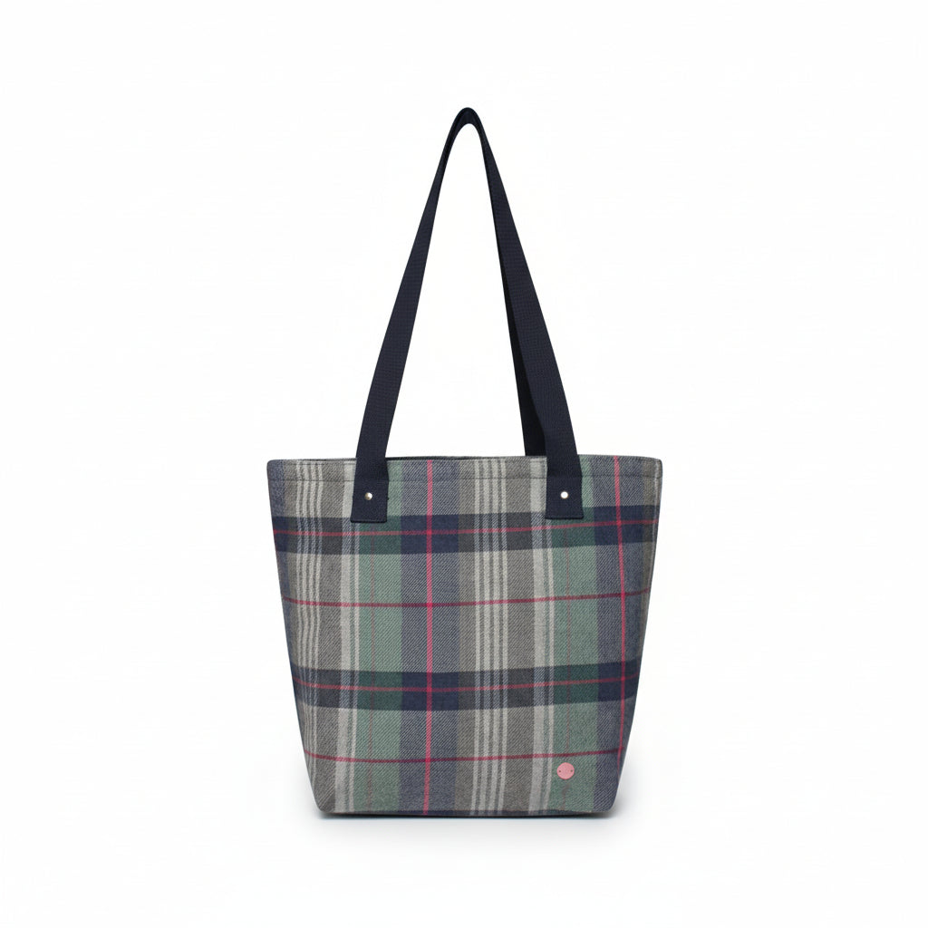 Drem Tweed Shopper Tote front view with shoulder straps
