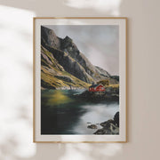 Drifting By Norway landscape art print of a peaceful waterside scene