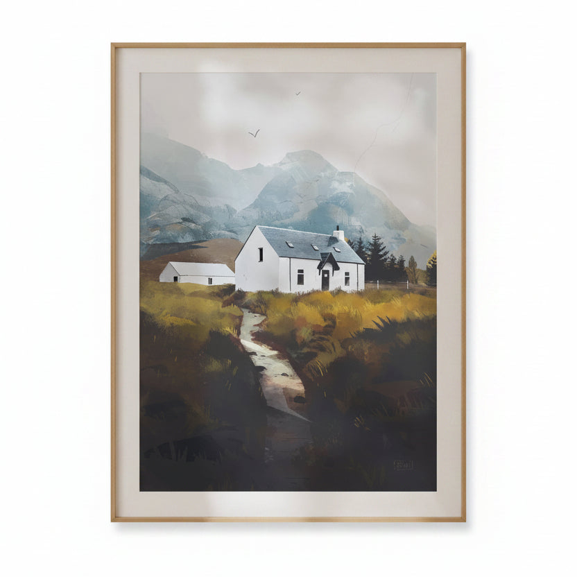 Etive Retreat Scottish Landscape Art Print
