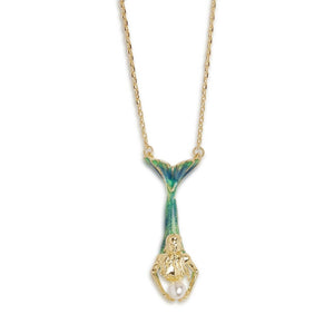 Close-up of Bill Skinner Mermaid Pendant featuring detailed mermaid tail design.