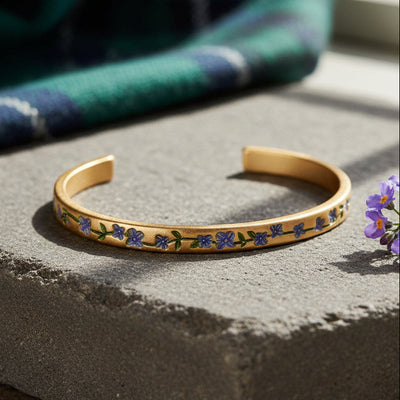Forget Me Not Gold Bangle