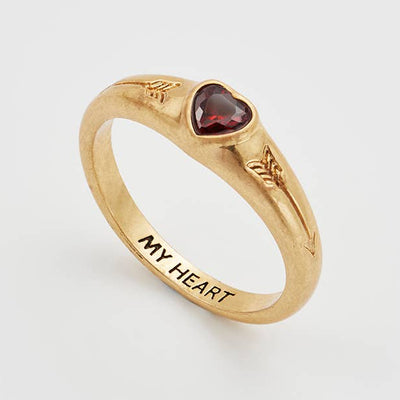 Heart Signet Ring Gold Ring