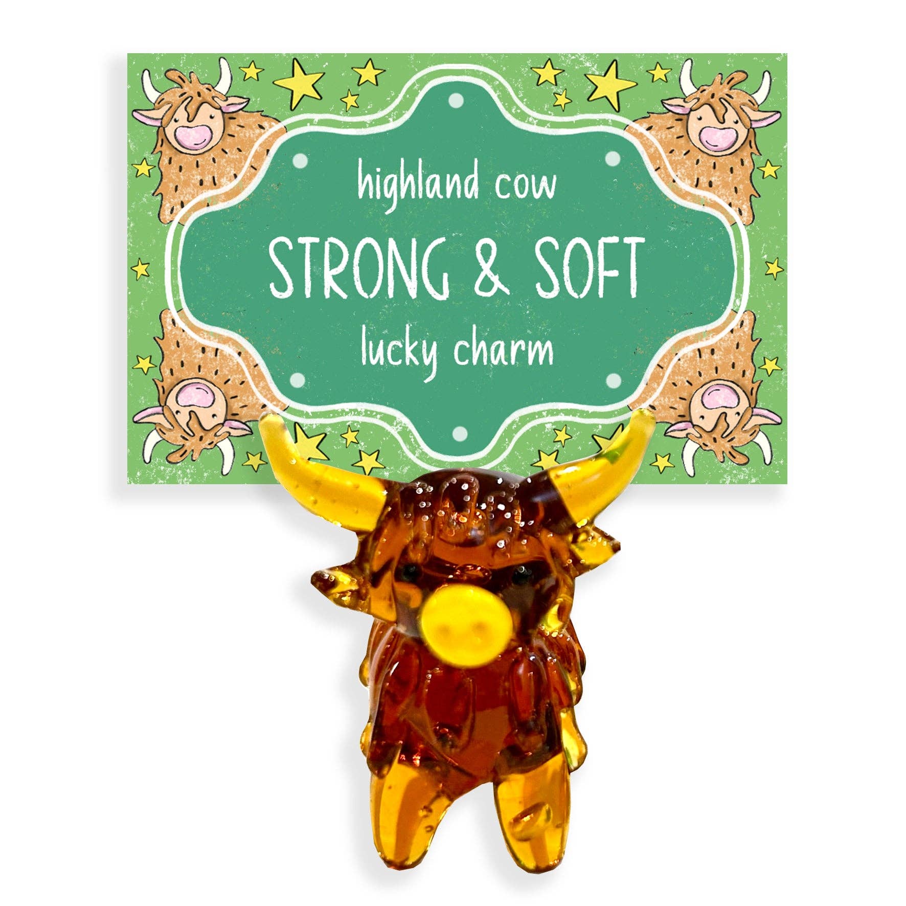 Scottish highland cow keepsake coin with shaggy detail
