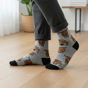 Highland Cow Socks - Och Aye the Moo! (Grey)