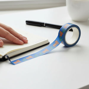 Highland cow decorative tape showing repeat pattern detail.