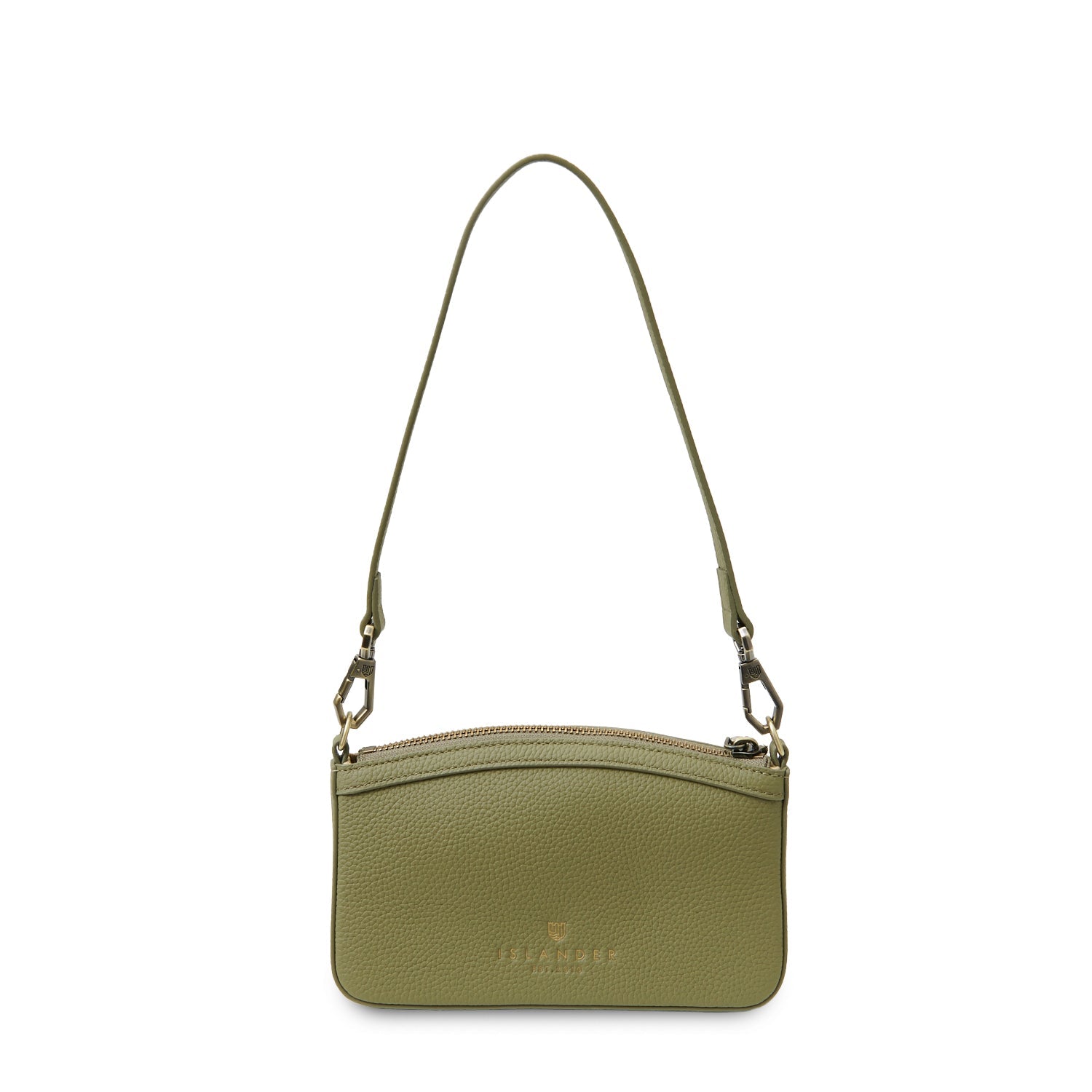Ailsa dark green herringbone purse open showing interior on white background