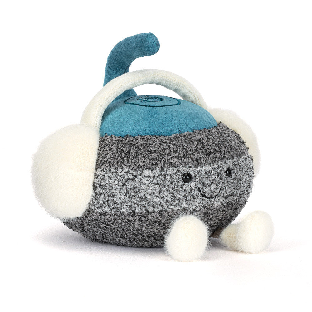 Jellycat Cariss Curling Stone with earmuffs on white background