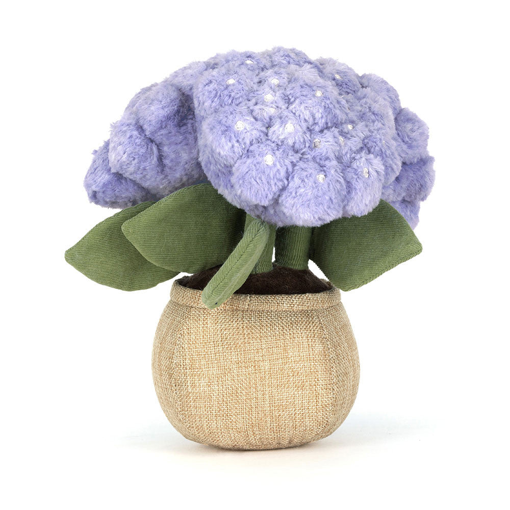 Amuseables Hydrangea back view showing hessian pot and leaves