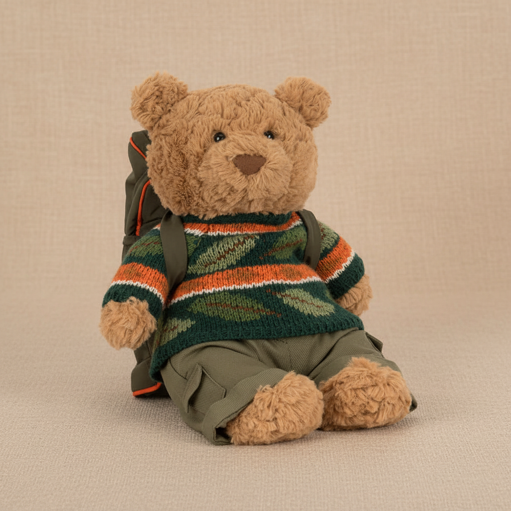 Jellycat Bartholomew Bear Hiking Outfit