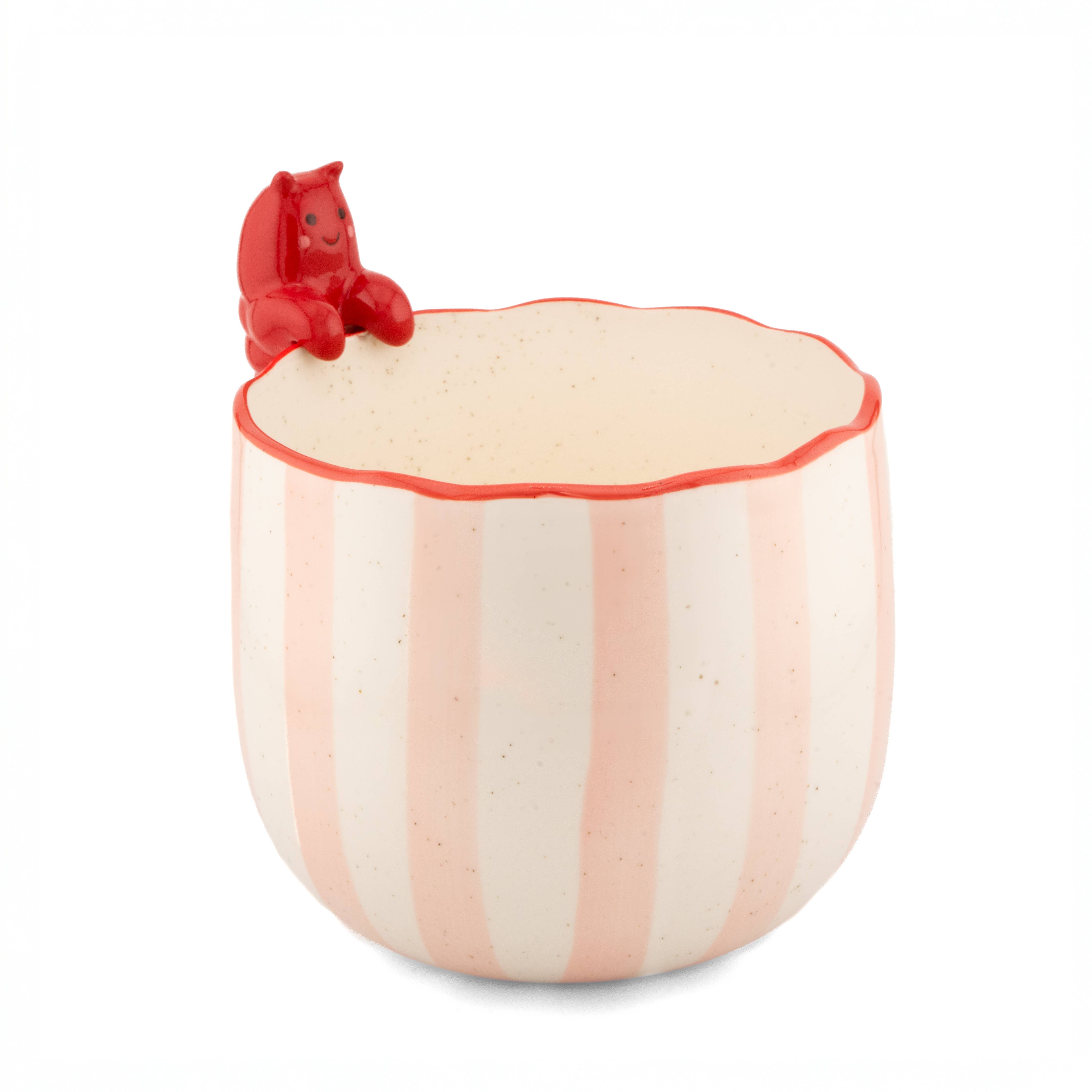 Lobster shaped planter showing cute peeking face and claw details