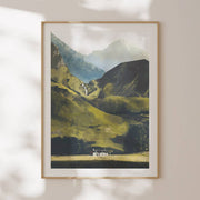 Luna's Glencoe Scottish landscape art print of a moonlit Glencoe scene