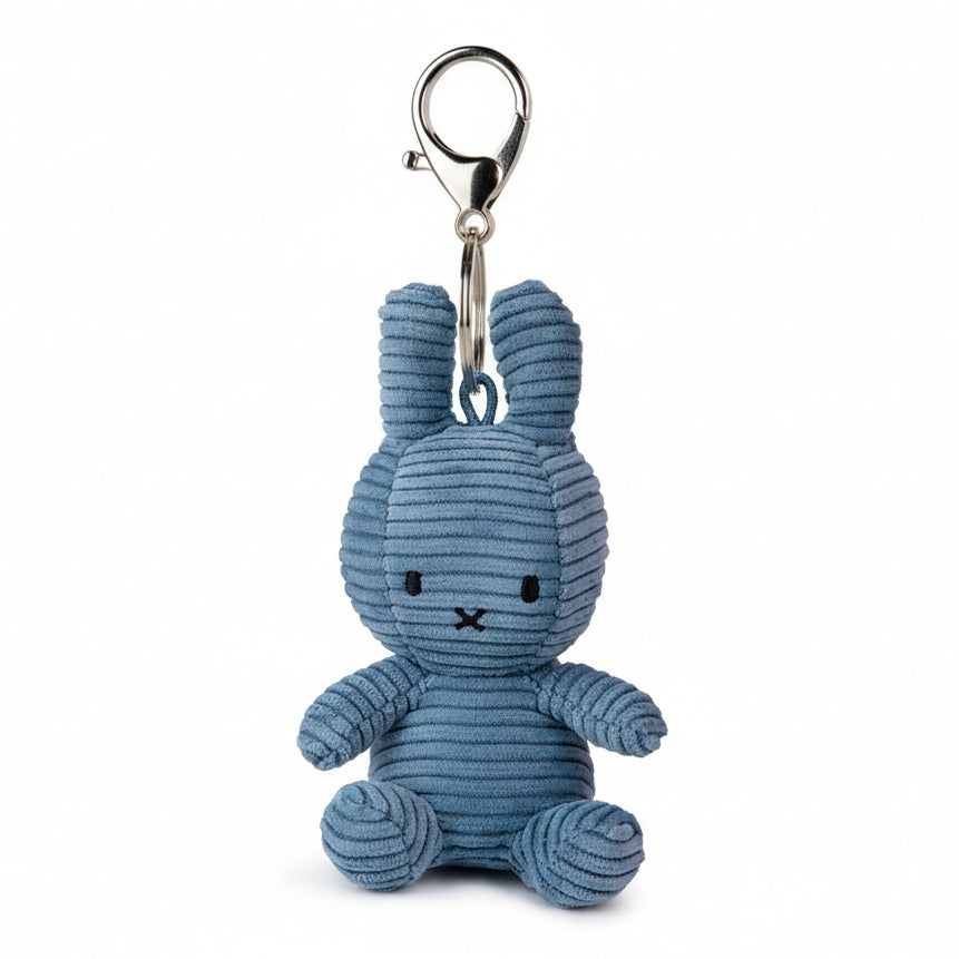 Miffy ECO corduroy keychain in aviator blue, 10cm