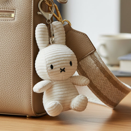 Miffy ECO Corduroy Keychain Offwhite - 10cm - 4"