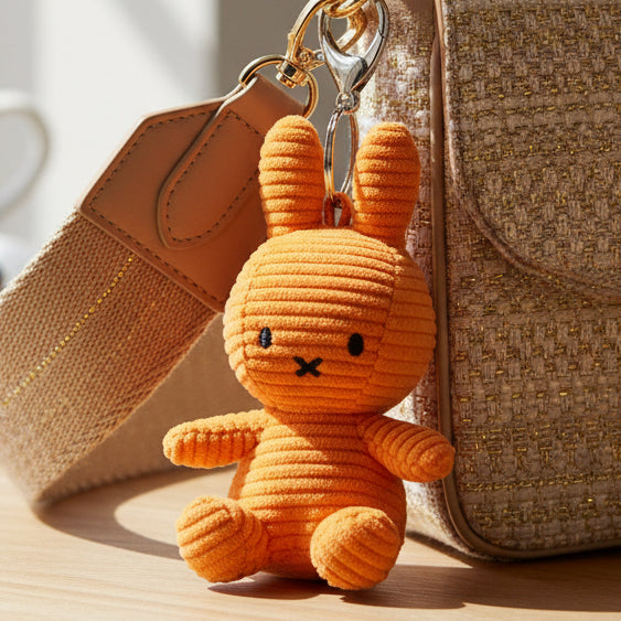 Miffy ECO Corduroy Keychain Orange - 10cm - 4"