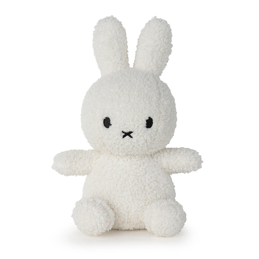 Miffy sitting Tiny Teddy soft toy in cream, 23cm, front view on white background