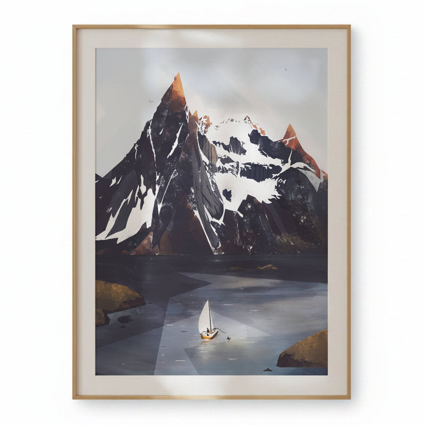 The Old Man and the Boat Norway Art Print