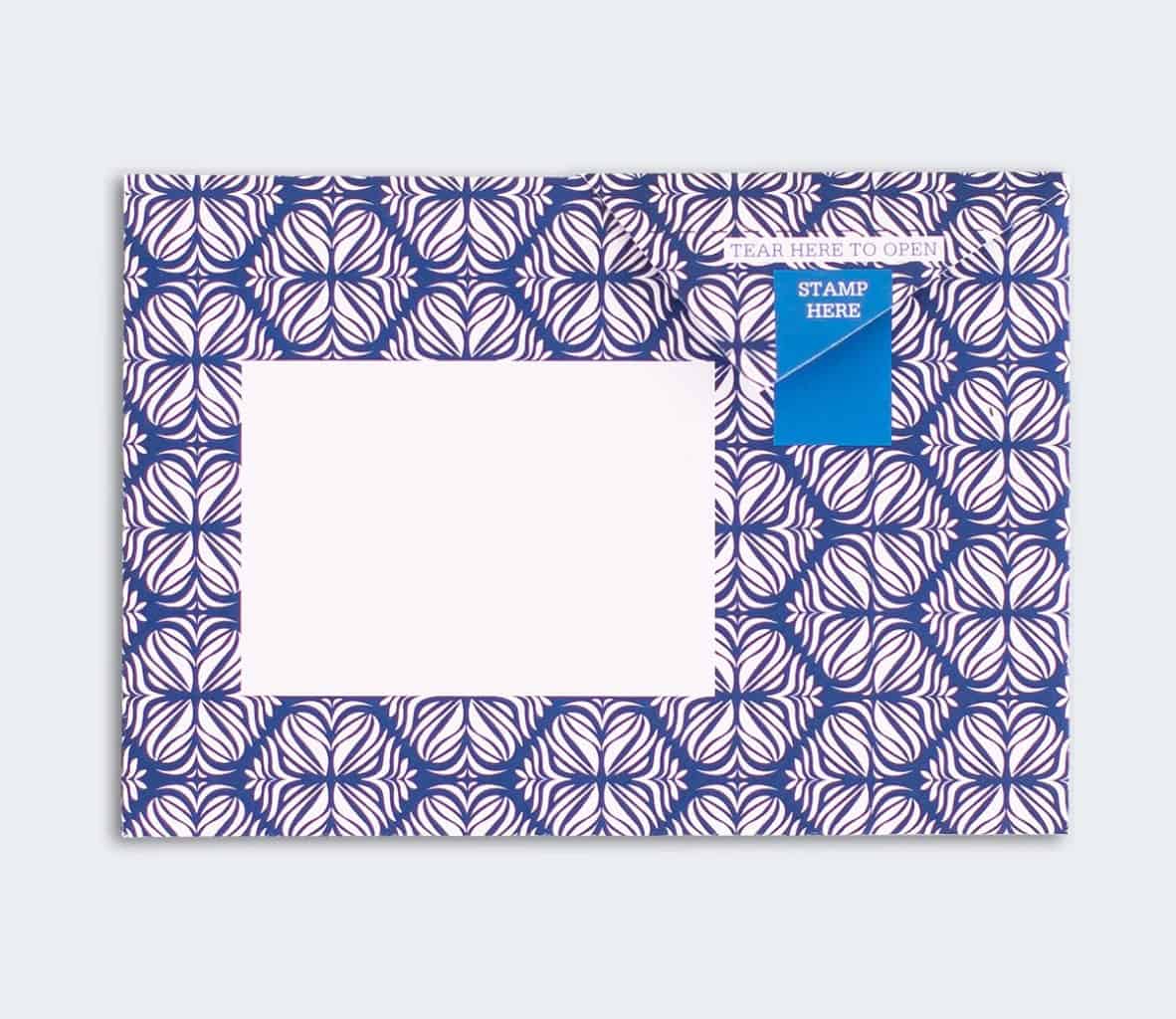 Folded Pigeon letter with pencil geometric design third variant