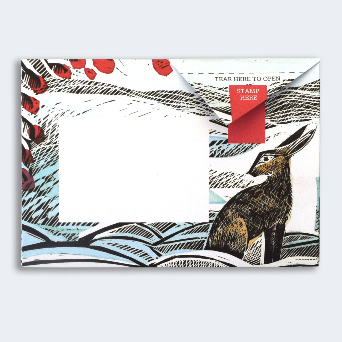 Folded Pigeon letter with puffin and wildlife design first variant