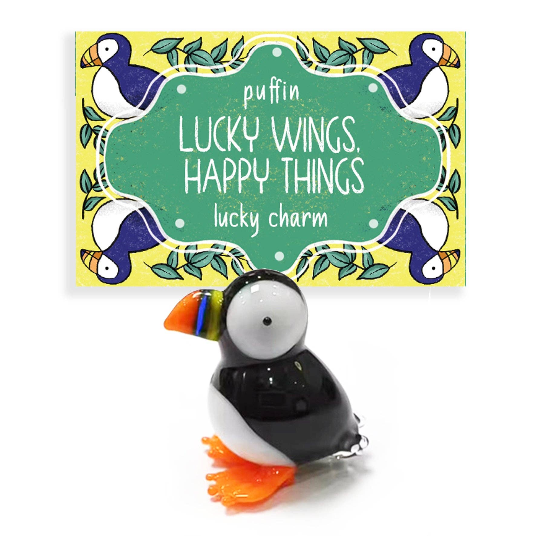 Scottish puffin keepsake coin with colourful detail