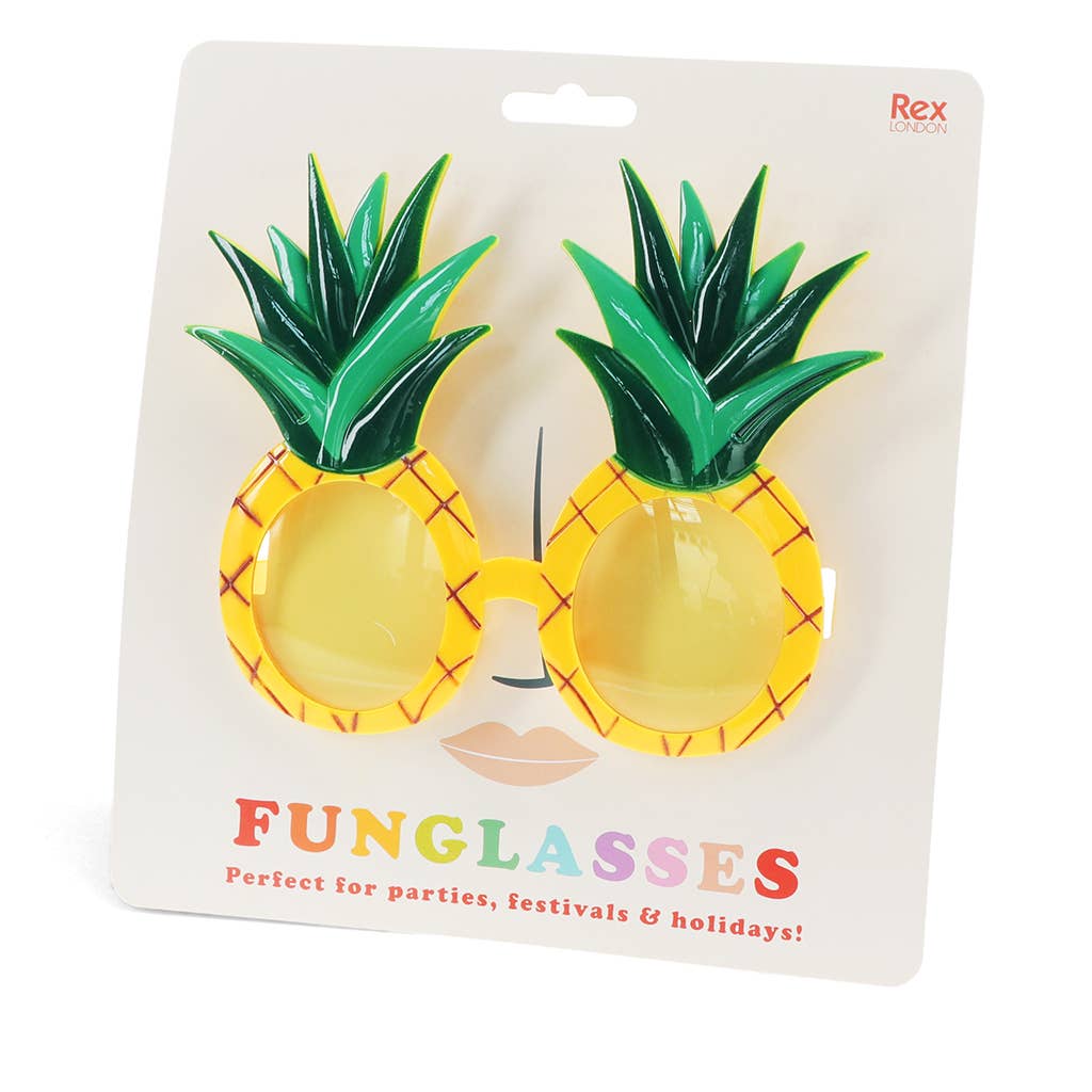 Pineapple funglasses on Rex London retail packaging card