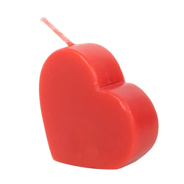 Romantic red heart candle for home decor