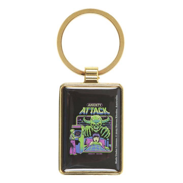 Back of keyring on white background