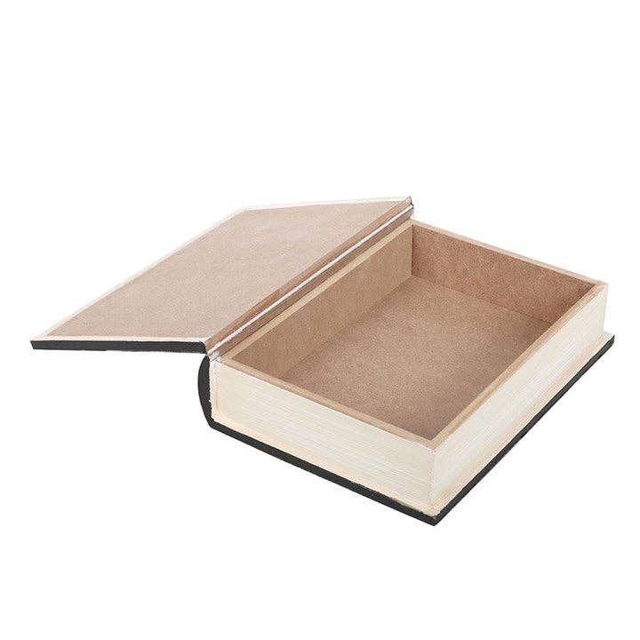 Open box showing wooden interior on white background