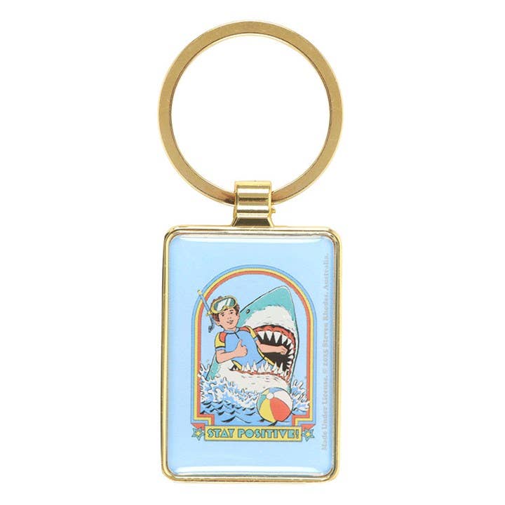 Back of keyring on white background