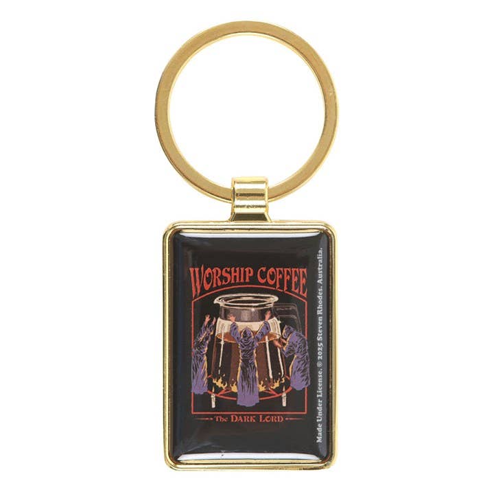 Back of keyring on white background