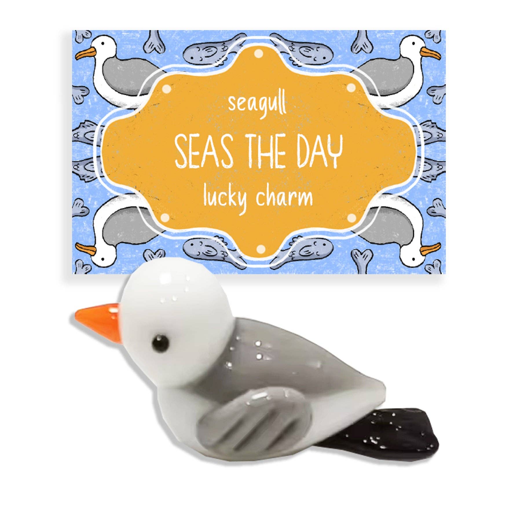 Scottish coastal seagull keepsake coin charm