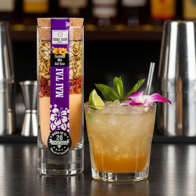 Sex On The Beach cocktail mix in glass bottle with cork