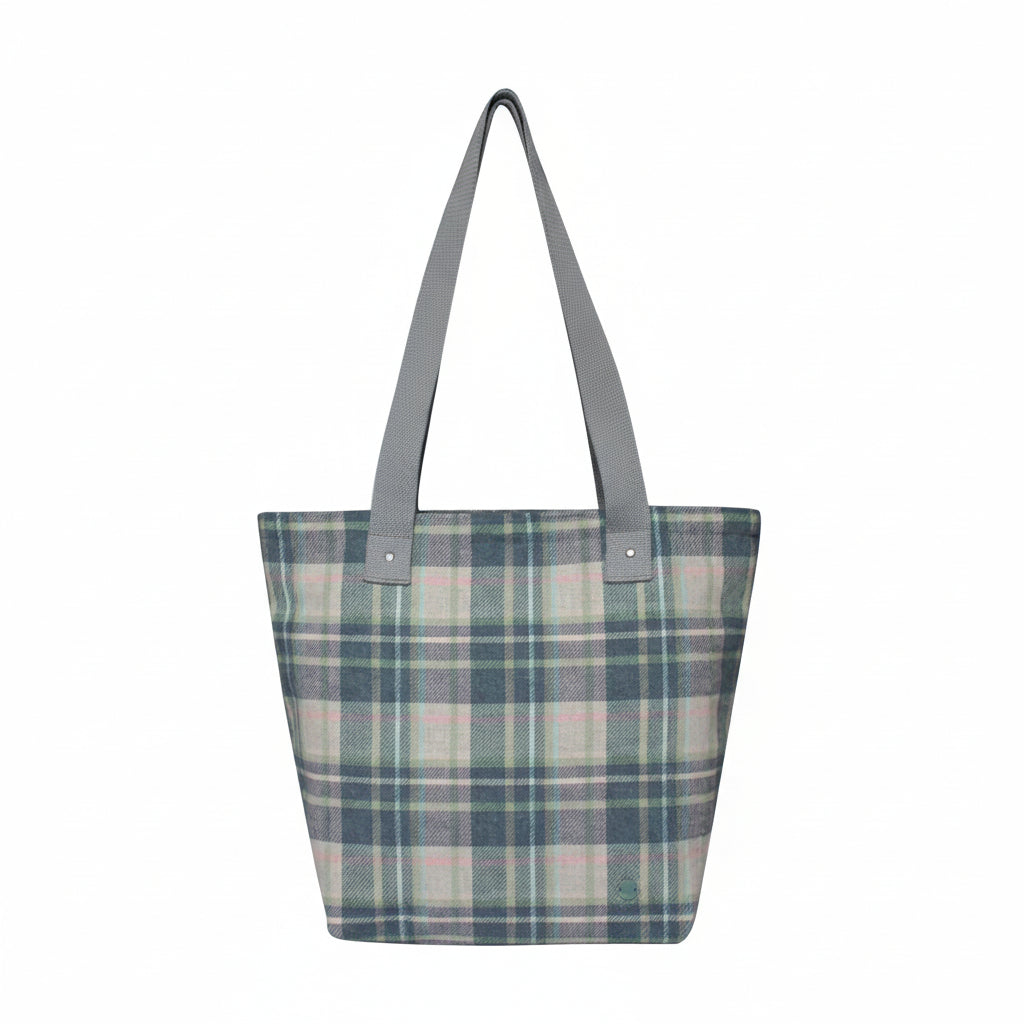 Skye Tweed Shopper Tote front view with shoulder straps