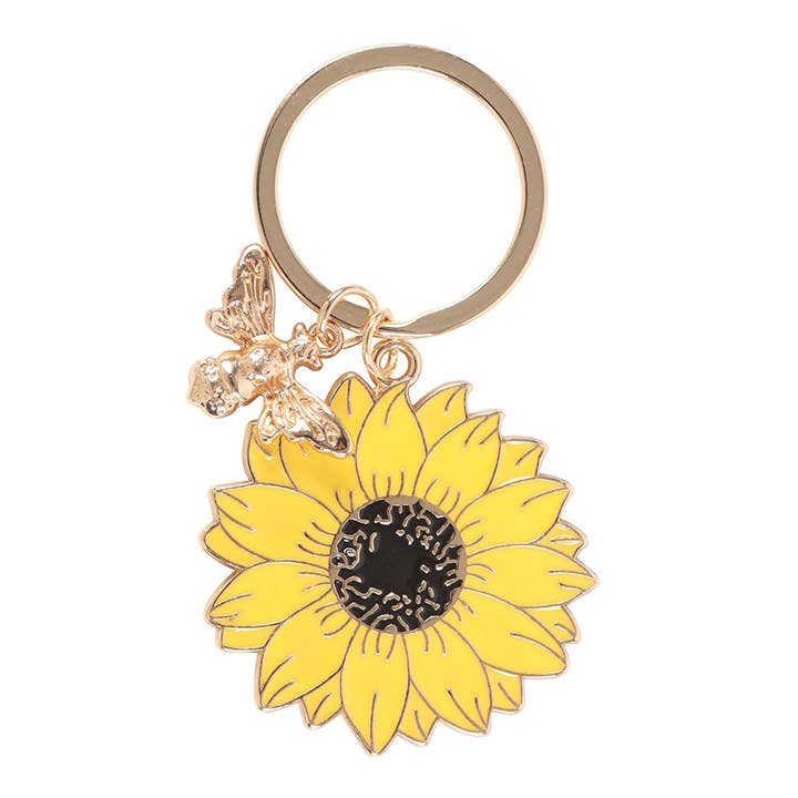 Summer Sunflower collection cheerful yellow keyring gift
