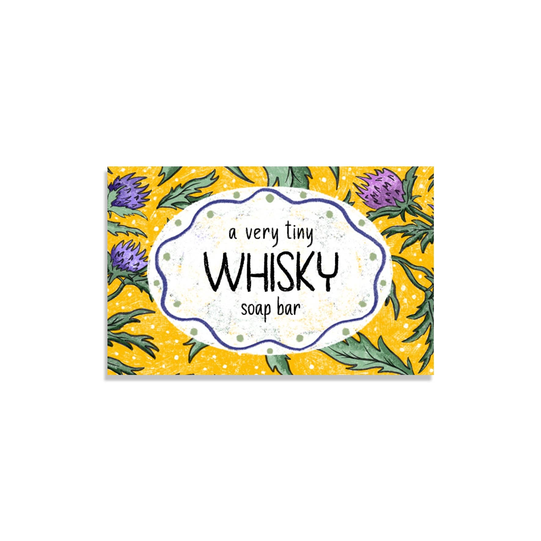 Scottish whisky-scented soap with elegant branding