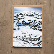 Winter at Mull of Kintyre, Cosy Cottage Greeting Card