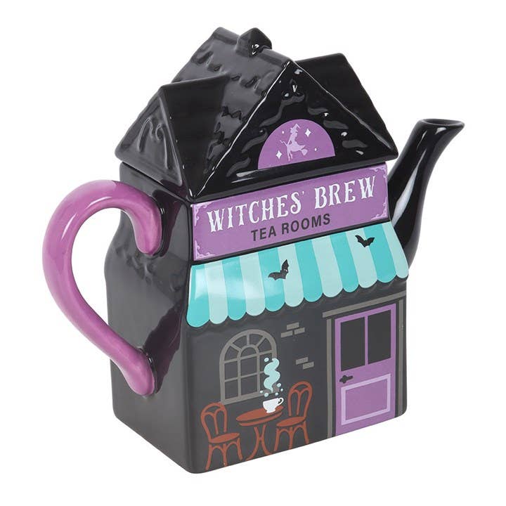 Witches' Brew Halloween teapot, lid detail