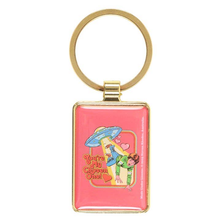 You're My Chosen One keyring gold tone hardware and split ring