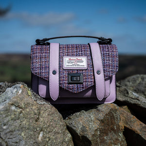 Celtic Tweed Handbag  Violet Dogtooth Harris Tweed® Medium