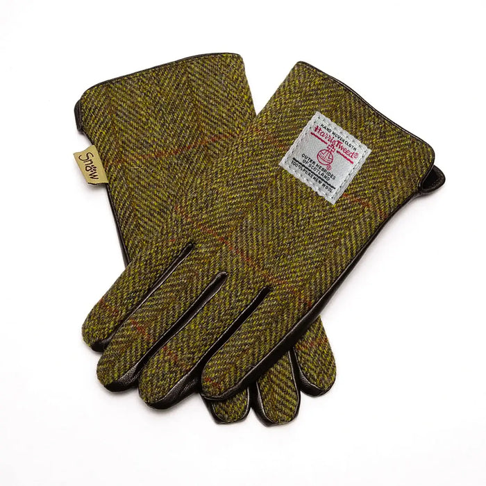 Chestnut Herringbone Ladies Gloves with Harris Tweed®