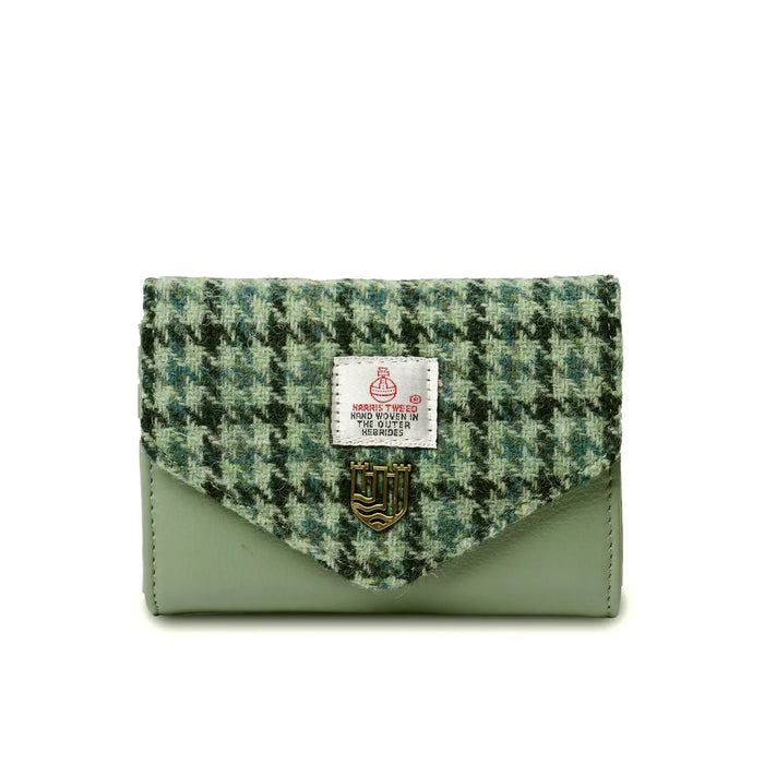 Green Dogtooth Small Purse with Harris Tweed®