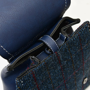 Inside the Islander Harris Tweed Jura Backpack showing the button closers.