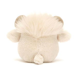 Back view of the Jellycat Amuseaben Ram showing his little tail.