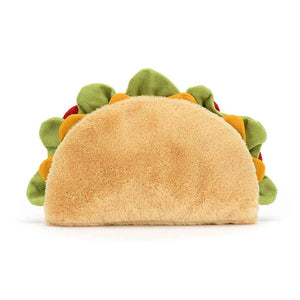Rear of the Jellycat Amuseable Taco children's soft toy.