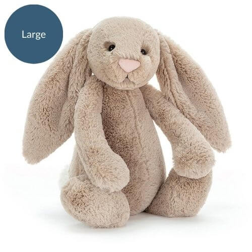 Jellycat Bashful Beige Bunny in large size.