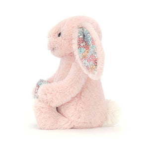 Jellycat Blossom Heart Blush Bunny children's soft toy. 