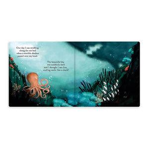 Jellycat The Fearless Octopus Book inside view with illustrations
