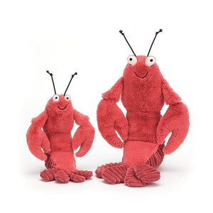 Jellycat Larry Lobster soft toy,red fur and corded